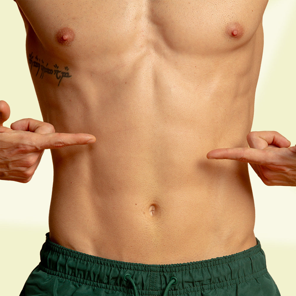Línea de Abdomen o Pecho con cera